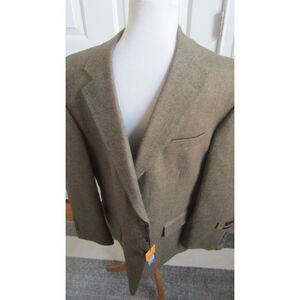 NWT HAGGAR BROWN TWEED 100% LAMBSWOOL SPORTSCOAT  SIZE 42S PERFECT CONDITION